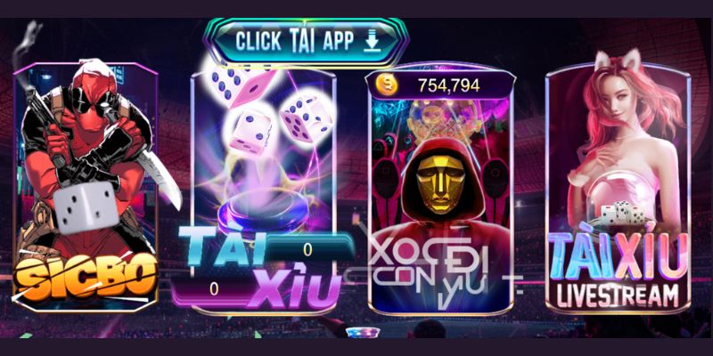 Sảnh casino online 789Club có nhiều thể loại